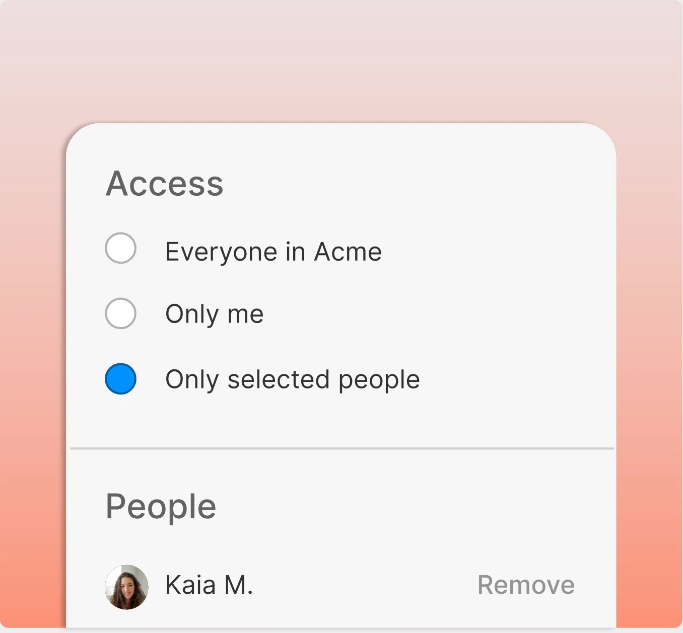Tana access controls: share with everyone, only you, or only selected people